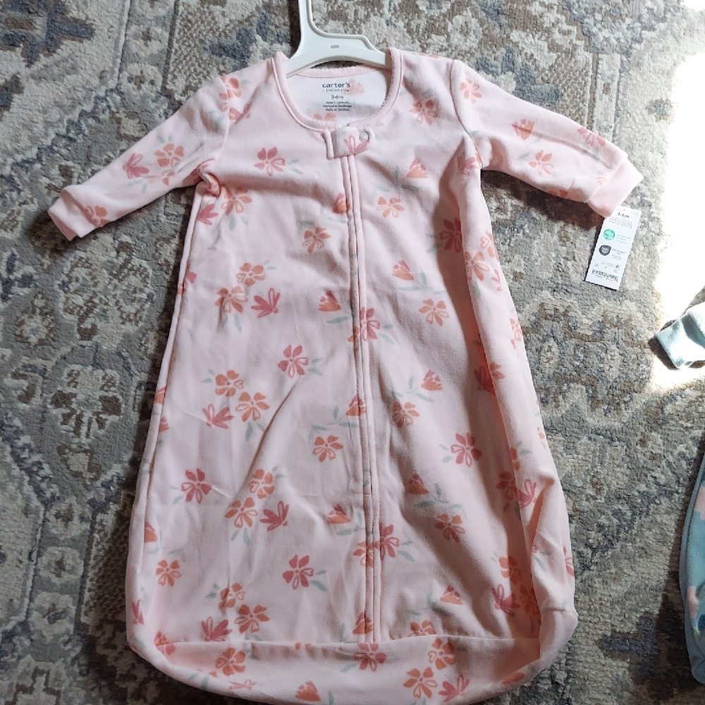 Carter's Pink Floral Kids Pajama Sleep Sack